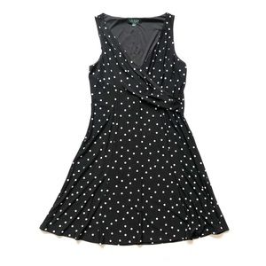 Ralph Lauren Polka Dot Stretch Swing Dress